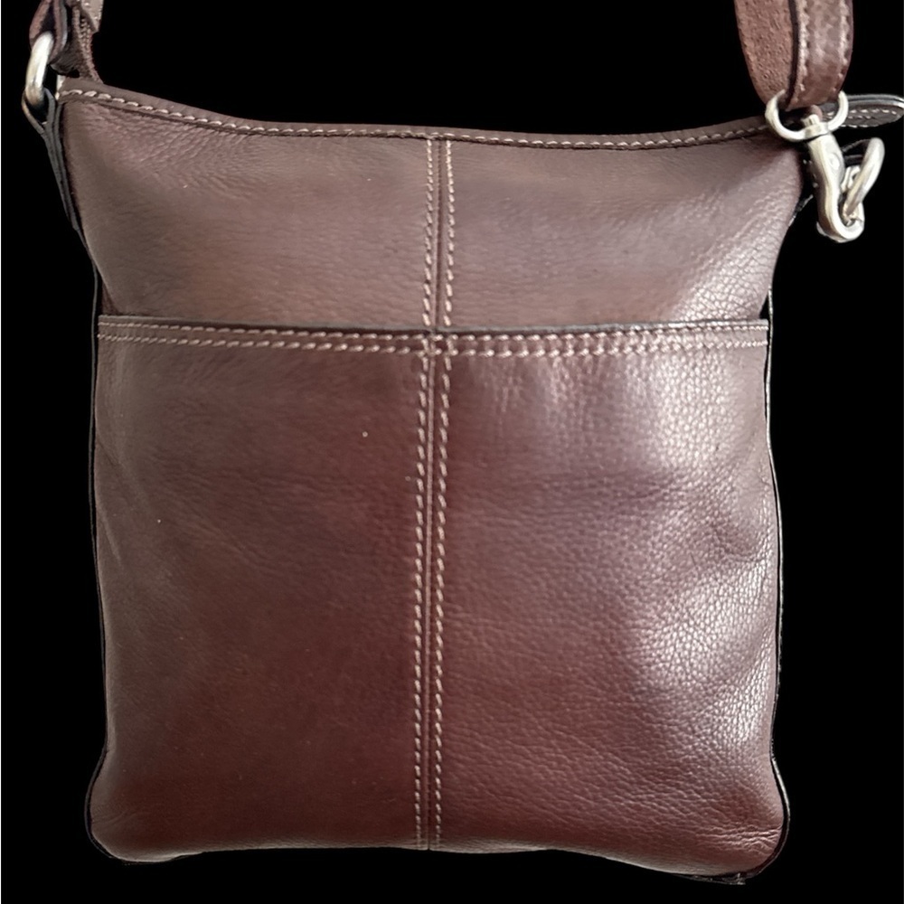 Fossil Dark Brown Pebble Grain Leather Messenger Bag - Picture 4 of 9